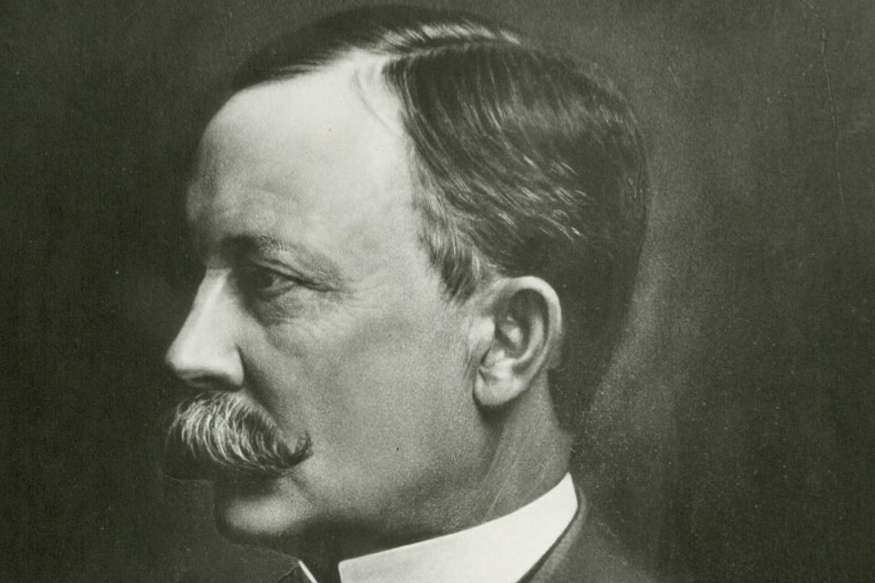 Greyscale portrait of Warren Johnson