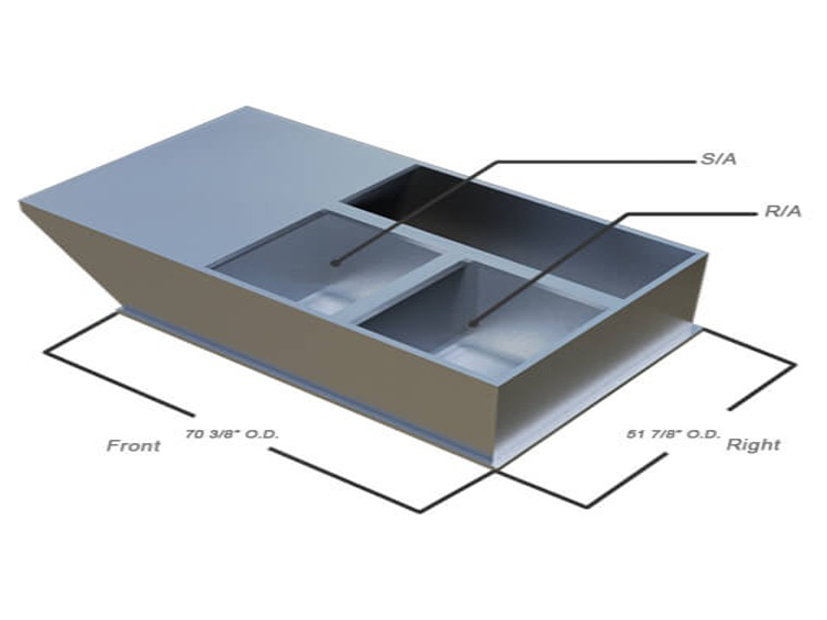 A white curb adapter