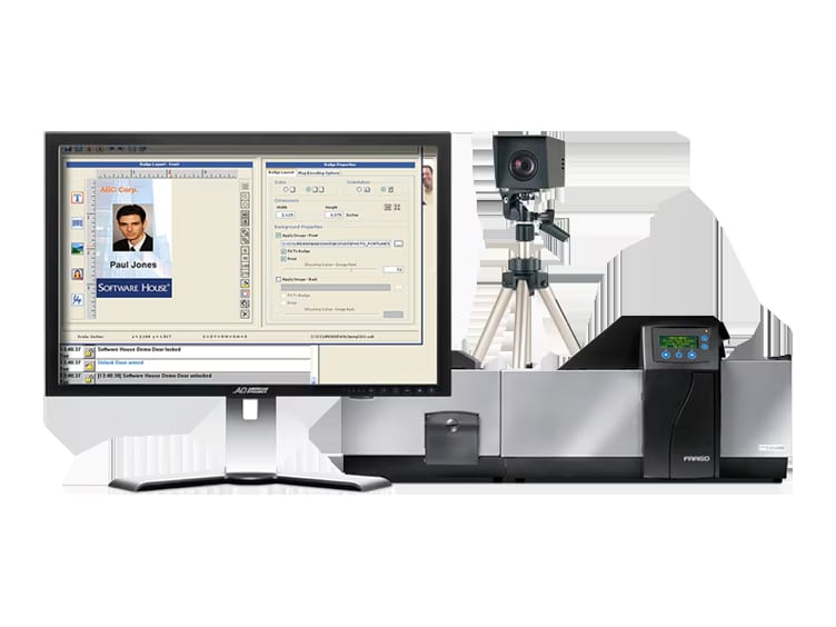 A laptop and badging solution devices